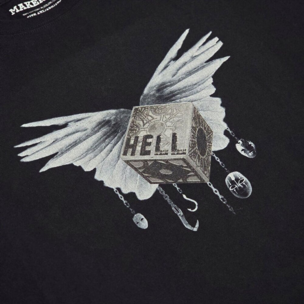 Makerone ✦ Vintage Hellraiser Graphic Tee ✦ Black Cotton Horror Crew Neck 4XL - Picture 3 of 6